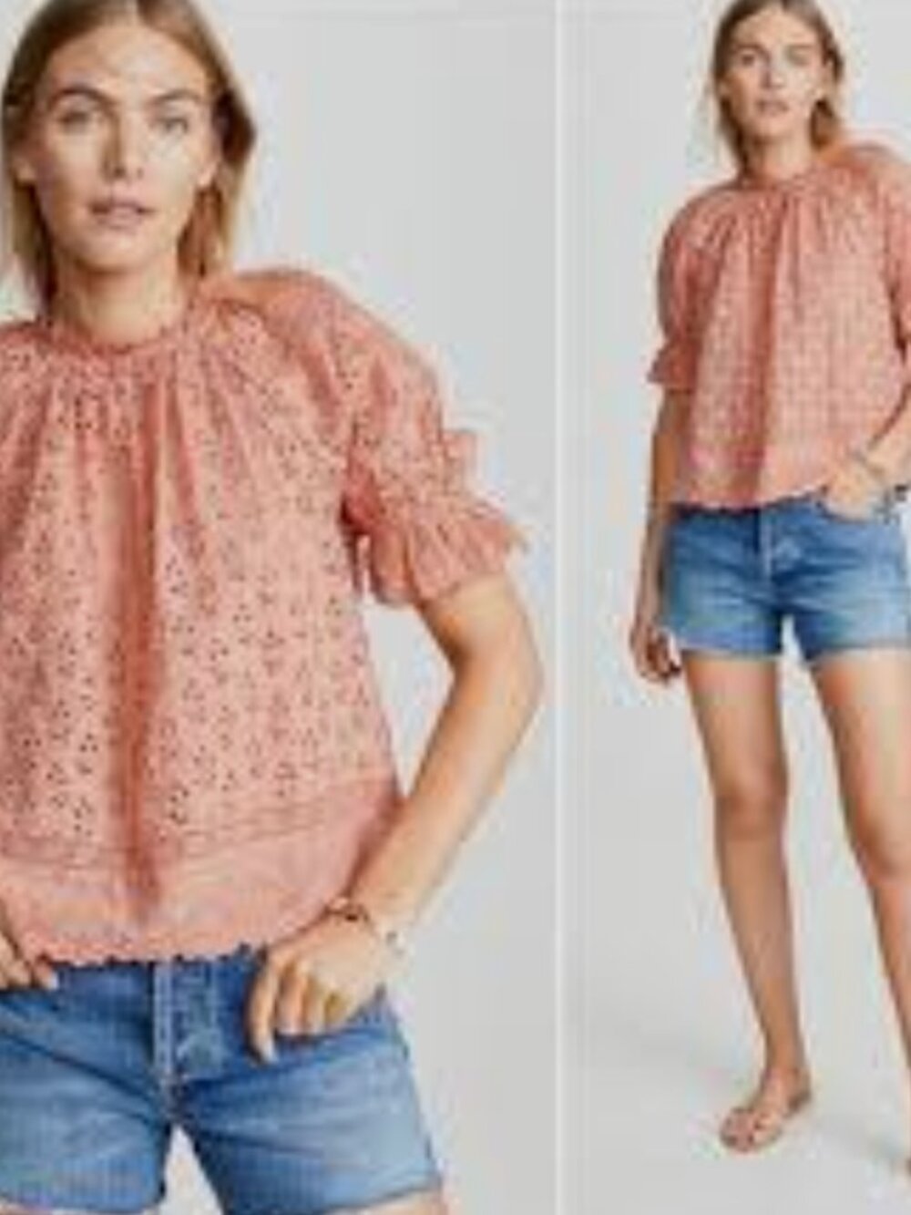 Ulla Johnson Fern Top Coral Size 0 Eyelet